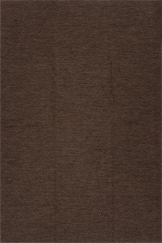Isolated view of Brown Runner Tesnia Modern Solid Indoor/Outdoor Rug, showcasing its design