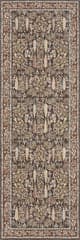 Isolated view of Brown Runner Caeslyn Traditional Floral Indoor/Outdoor Rug, showcasing its design