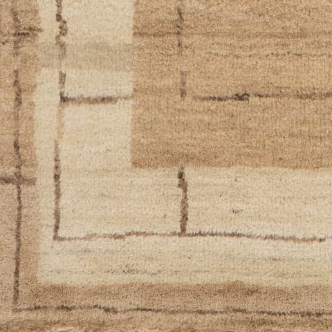 Mela Modern Bordered Rug Swatch | Brown