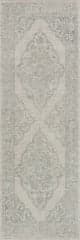 Isolated view of Teal Runner Istanbul Hand-Tufted Ornate Border Wool-Blend Rug, showcasing its design