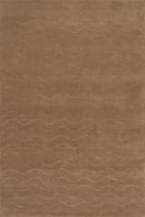 Isolated view of Sand Rectangle Mireille Solid Wool Cozy Rug, showcasing its design