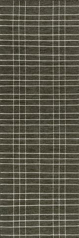 Isolated view of Green Runner Charlie Plaid Wool Rug, showcasing its design