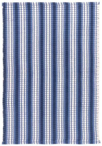 Rockland Stripe Handwoven Indoor/Outdoor Rug | Blue