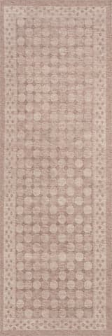 Isolated view of Peach Runner Selima Traditional Geometric Washable Rug, showcasing its design