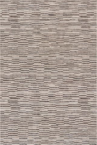 Isolated view of Beige Rectangle Ysolde Abstract Handmade Wool Rug, showcasing its design