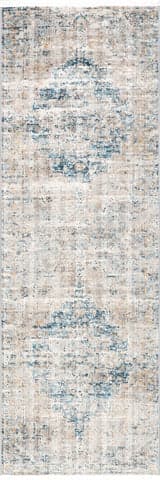 Isolated view of Blue Runner Dallas Vintage Medallion Rug, showcasing its design