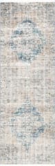 Isolated view of Blue Runner Dallas Vintage Medallion Rug, showcasing its design