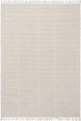 Isolated view of Ivory  Zira Solid Mid-Century Modern Rug, showcasing its design
