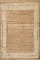 Mela Modern Bordered Rug | Brown
