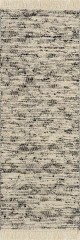 Isolated view of Grey Runner JuJu Tasseled Wool Rug, showcasing its design