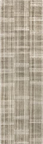 Isolated view of Beige Runner Lindy Striped Washable Indoor/Outdoor Rug, showcasing its design