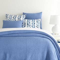 Bubble Matelasse Coverlet | French Blue