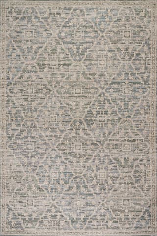 Isolated view of Blue Rectangle Nefre Traditional Diamond Rug, showcasing its design