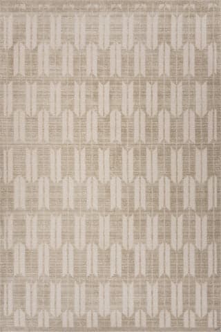Isolated view of Cream Rectangle Suba Transitional Geometric Rug, showcasing its design