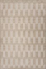 Isolated view of Cream Rectangle Suba Transitional Geometric Rug, showcasing its design