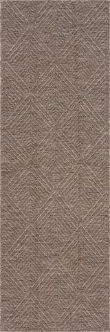 Isolated view of Brown Runner Onaia Contemporary Trellis Indoor/Outdoor Rug, showcasing its design