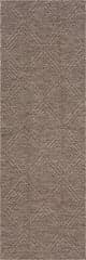 Isolated view of Brown Runner Onaia Contemporary Trellis Indoor/Outdoor Rug, showcasing its design