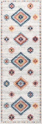 Isolated view of Beige Runner Stella Aztec Diamond Rug, showcasing its design