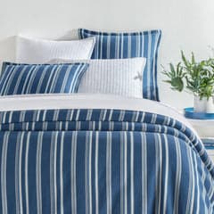 Driftwood Stripe Duvet Cover | Denim