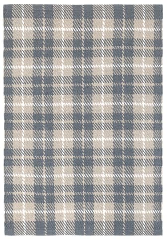 Lakeville Plaid Handwoven Indoor/Outdoor Rug | Charcoal
