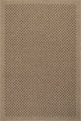 Isolated view of Brown Rectangle Watts Modern Checkered Washable Rug, showcasing its design