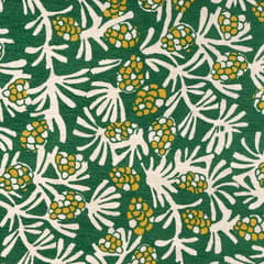 Winter Pinecones Machine Washable Rug Swatch | Green