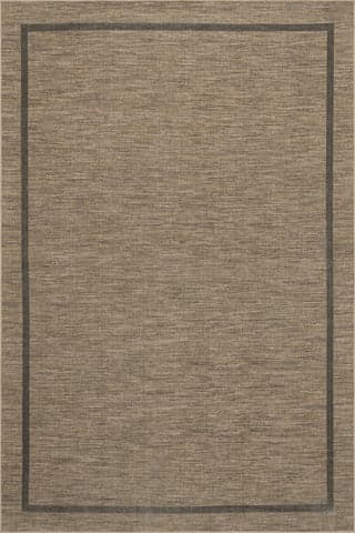 Isolated view of Brown Rectangle Hanover Modern Bordered Washable Rug, showcasing its design