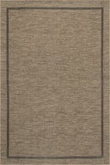Isolated view of Brown Rectangle Hanover Modern Bordered Washable Rug, showcasing its design