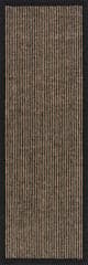 Isolated view of Black Runner Patricia Jute and Wool Rug, showcasing its design