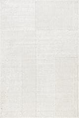 Isolated view of Beige Rectangle Rashida Geometric Rug, showcasing its design