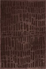 Isolated view of Brown Rectangle Summit Plush Textured Washable Rug, showcasing its design