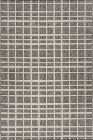 Isolated view of Grey Rectangle Avenia Modern Indoor/Outdoor Rug, showcasing its design