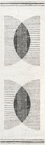 Isolated view of Grey Runner Freya Abstract Eclipse Rug, showcasing its design
