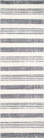 Isolated view of Grey Runner Parallels Rug, showcasing its design