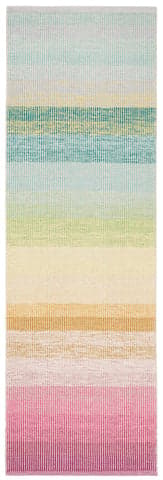 Watercolor Horizon Handwoven Cotton Rug | Multi