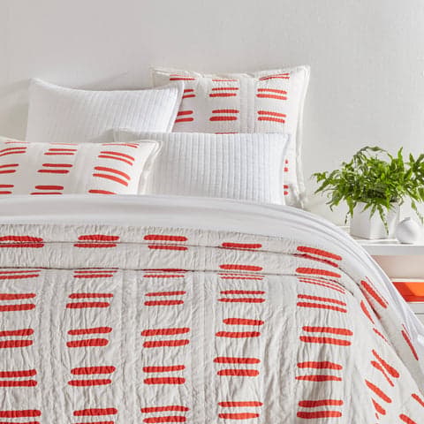 Bold Strokes Coverlet | Tangerine