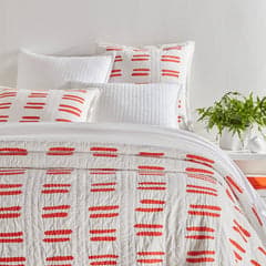 Bold Strokes Coverlet | Tangerine