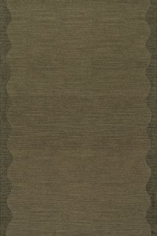 Isolated view of Green Rectangle Ondine Solid Wool Cozy Rug, showcasing its design