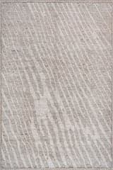 Isolated view of Beige Rectangle Vespera Abstract Handmade Wool Rug, showcasing its design