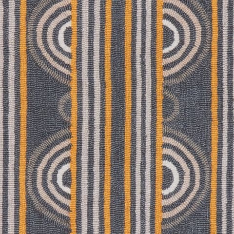 Button Machine Washable Rug Swatch | Grey