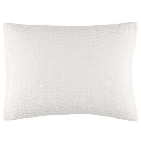Seychelles quilted sham | Dove White