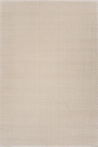 Herringbone Handwoven Indoor/Outdoor Rug | Linen/White