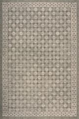 Isolated view of Green Rectangle Selima Traditional Geometric Indoor Washable Rug, showcasing its design