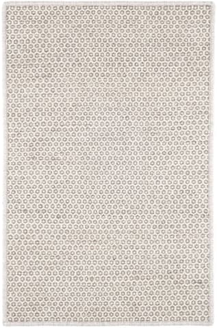 Honeycomb Handwoven Wool Custom Rug | Ivory/Grey