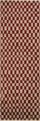 Isolated view of Red Runner Rasali Checkered Box Rug, showcasing its design