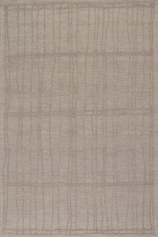 Isolated view of Grey Rectangle Maivy Bohemian Striped Wool Rug, showcasing its design