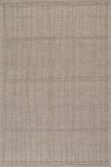 Isolated view of Grey Rectangle Maivy Bohemian Striped Wool Rug, showcasing its design