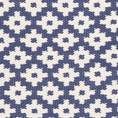 Samode Handwoven Indoor/Outdoor Rug Swatch | Denim/Ivory