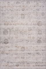 Isolated view of Beige Rectangle Jolen Traditional Washable Rug, showcasing its design
