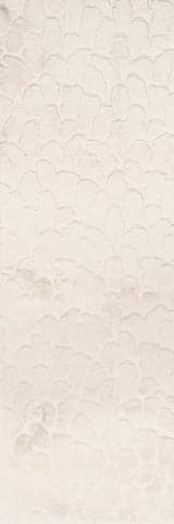 Isolated view of Off White Runner Dollie Pathway Plush Cloud Washable Rug, showcasing its design